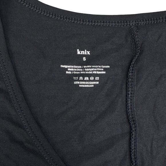 KNIX Short Sleeve Relaxed Tapered Ankle Jumpsuit Size Small Black - Picture 5 of 7